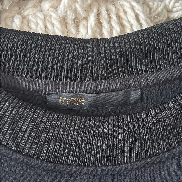 MAJE Studded Eyelet Pullover Thick Sweatshirt Long Sleeve Crewneck - Picture 4 of 6